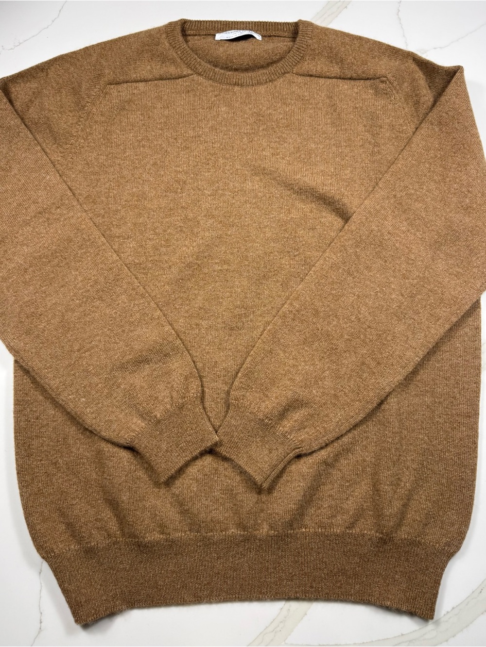 Johnstons of Elgin Crewneck Sweater in Camel